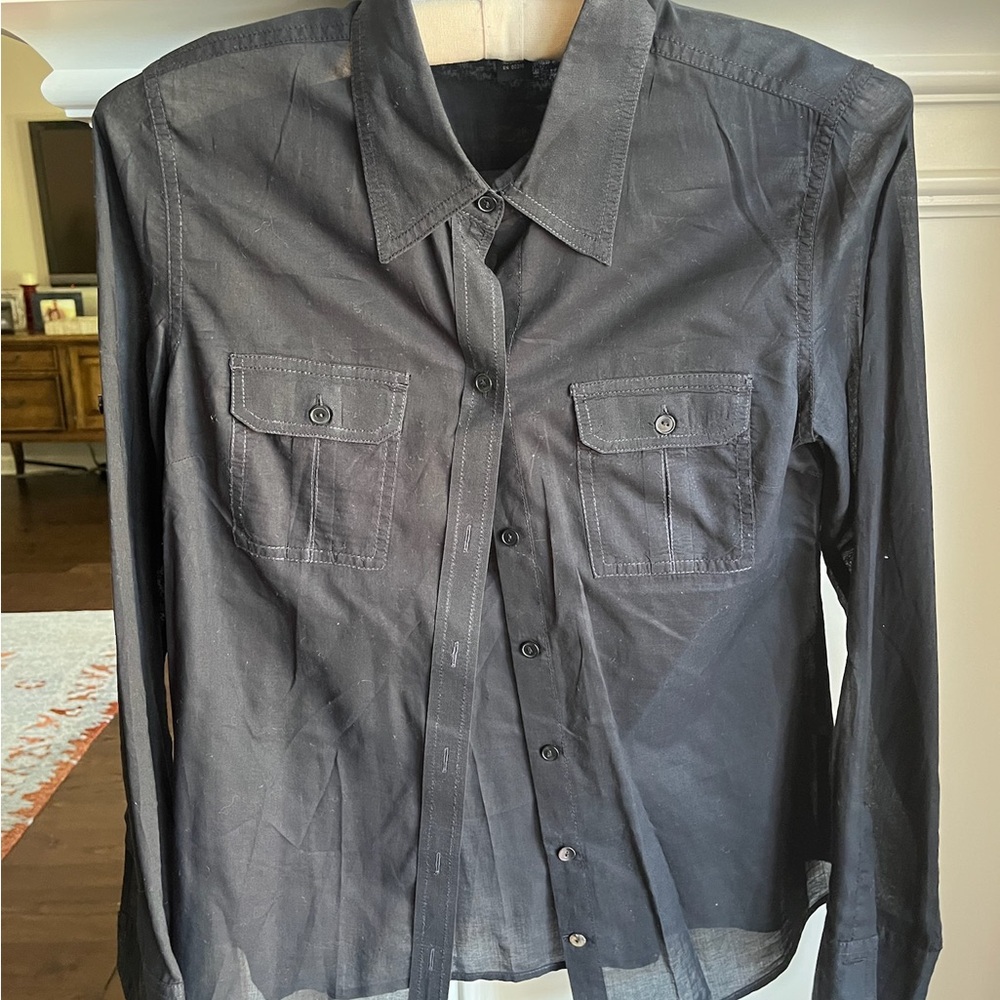 Lucky Brand Black Cotton Shirt